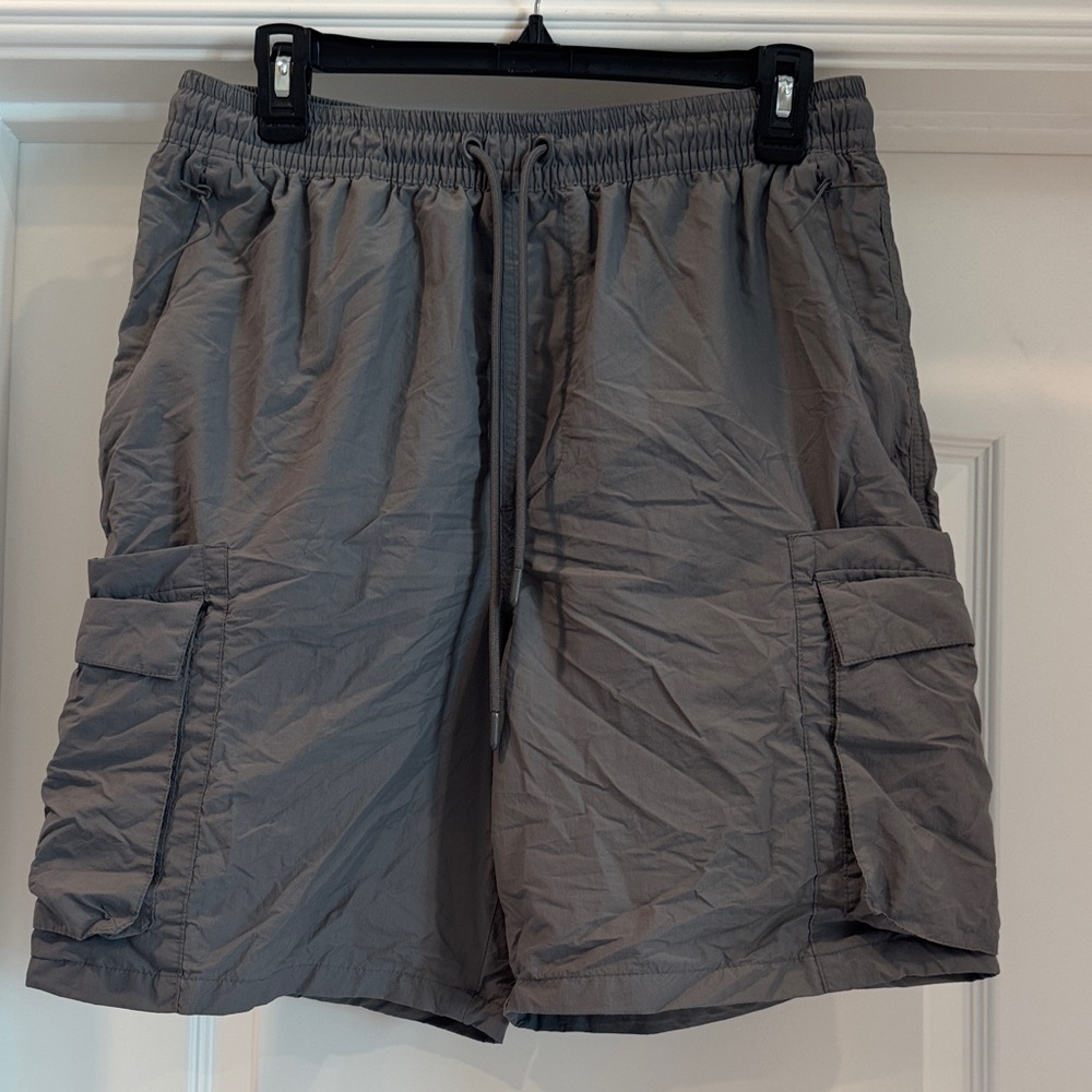 Men's Charcoal Cargo Shorts